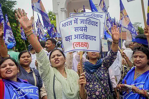 Bharat Bandh: BSP workers protest in Lucknow